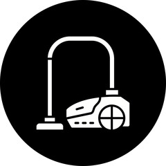 Vacuum Cleaner Glyph Inverted Icon