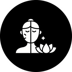 Wrinkles Glyph Inverted Icon