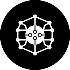 Obraz premium Network Glyph Inverted Icon