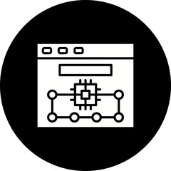 Website Glyph Inverted Icon