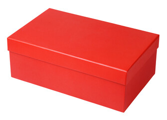 Red shoe box isolated on transparent background