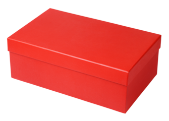 Red shoe box isolated on transparent background