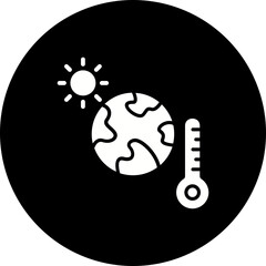 Climate Change Glyph Inverted Icon
