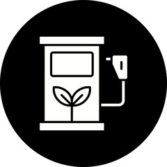 Eco Fuel Glyph Inverted Icon