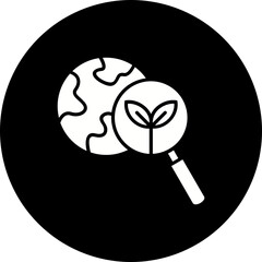 Research Glyph Inverted Icon