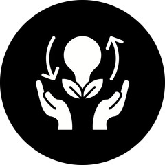 Obraz premium Sustainability Glyph Inverted Icon