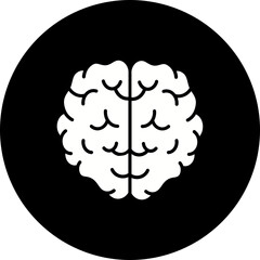 Brain Glyph Inverted Icon