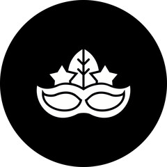 Fototapeta premium Eye Mask Glyph Inverted Icon