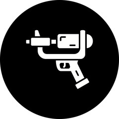 Water Gun Glyph Inverted Icon