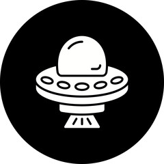 Ufo Glyph Inverted Icon