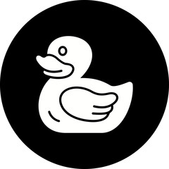 Duck Glyph Inverted Icon