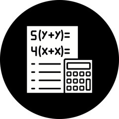 Paper Glyph Inverted Icon