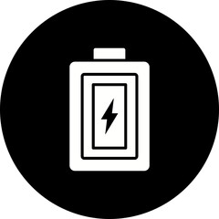 Obraz premium Battery Glyph Inverted Icon