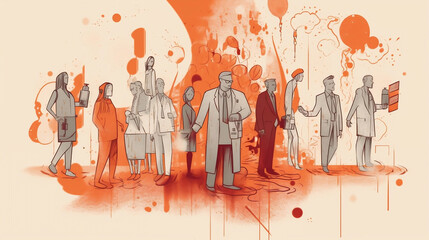 Portrait of a doctor in a white cloak with a stethoscope