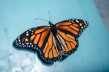 Fototapeta na wymiar Monarch butterfly, Generative AI