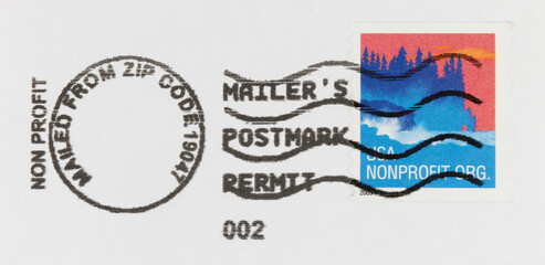 briefmarke stamp vintage retro usa amerika america blue blau papier paper non profit post letter...