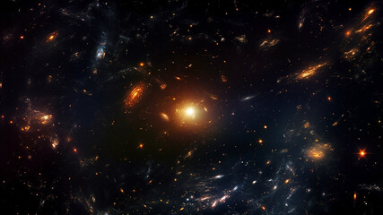 Cosmic Panorama: A Vast and Infinite View of Galaxies in the Universe, Generative AI