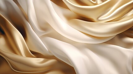 Obraz premium Smooth elegant golden silk or satin luxury cloth texture can use as wedding background. Luxurious background design. In Sepia toned. Retro style. Generative Ai.