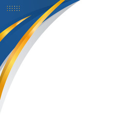 Blue and gold gradient abstract border for business or certificate