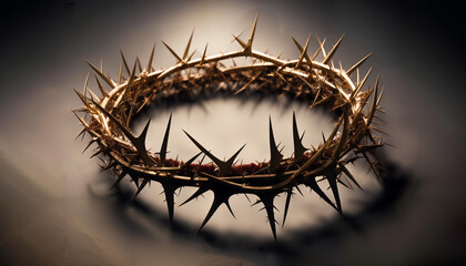 Jesus thorn wreath. Suffering, charity, religion and faith.