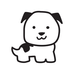 dog illustration on white