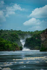 The Murchison Falls in Murchison Falls National Park in Uganda Africa 