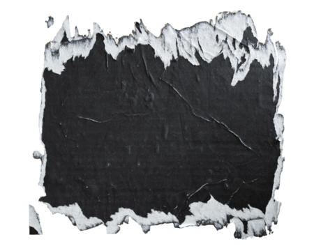 Torn black paper poster