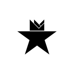 King star logo icon isolated on transparent background