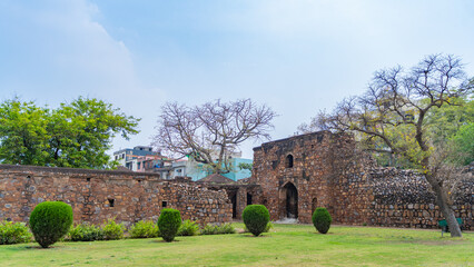 Feroz Shah Kotla fort located in New Delhi, India