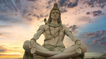 Lord Shiva Statue. Holy places of the Hindus - obrazy, fototapety, plakaty
