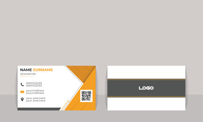 New creative business card template. double sided creative corporate business card layout. vector illustrator simple and unique corporate business card design. QR code . Unique and minimalist card. 