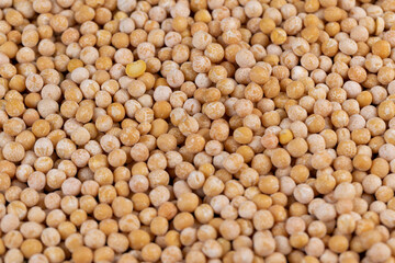 Round yellow peas for cooking porridge