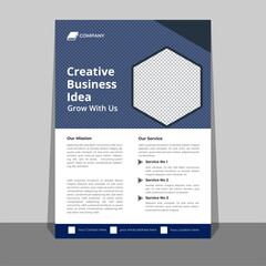 Obraz premium Corporate business a4 vector flyer designe for company promotion,poster or brochure cover layout, annual report, and advertising. front montserrat