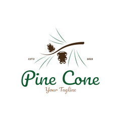 abstract simple pinecone logo design,for business,badge,emblem,pine plantation,pine wood industry,yoga,spa,vector