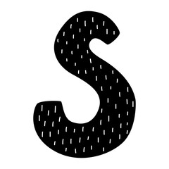 Capital Letter S. Hand Drawn Illustration