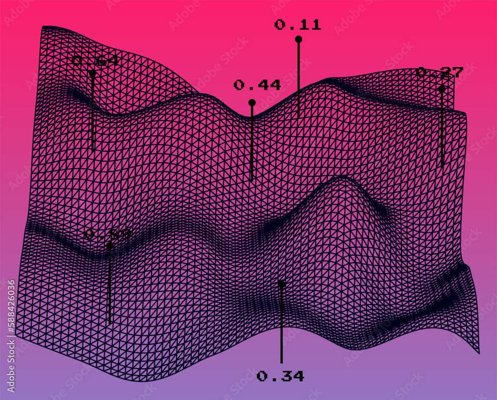 Leinwandbilder 3d glitched and distorted plane made of mesh. computer science and virtual reality subject illustrat