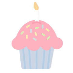 pink birthday cupcake 