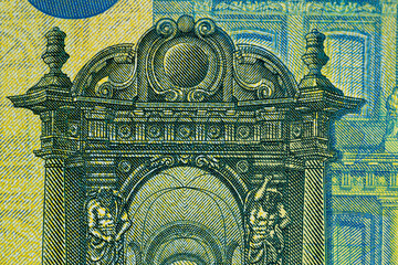 details of the one hundred euro European banknote European Union