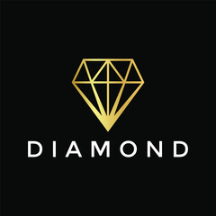 diamond minimalist logo design template