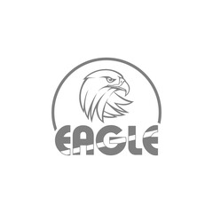 Eagle head logo icon isolated on transparent background
