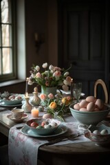 Cozy Easter Table - Generative AI