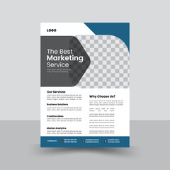 A4 flyer template, modern template, perfect for creative professional business, marketing, business proposal, promotion, advertise, publication, abstract business flyer and creative design.