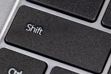 Black Plastic Keyboard from Computer, close up