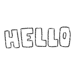 Chalk Lettering Hello. Hand Drawn Illustration