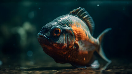 Piranha. Dangerous Underwater World. Generative AI