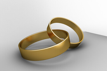 Close-up of wedding rings