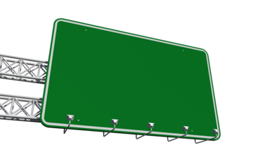 Green billboard sign