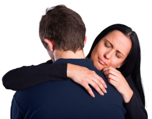 Woman breaking up with boyfriend