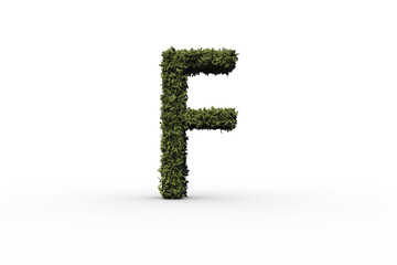 Letter f made of leaves