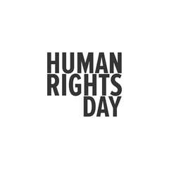 Close up of Human Rights Day 